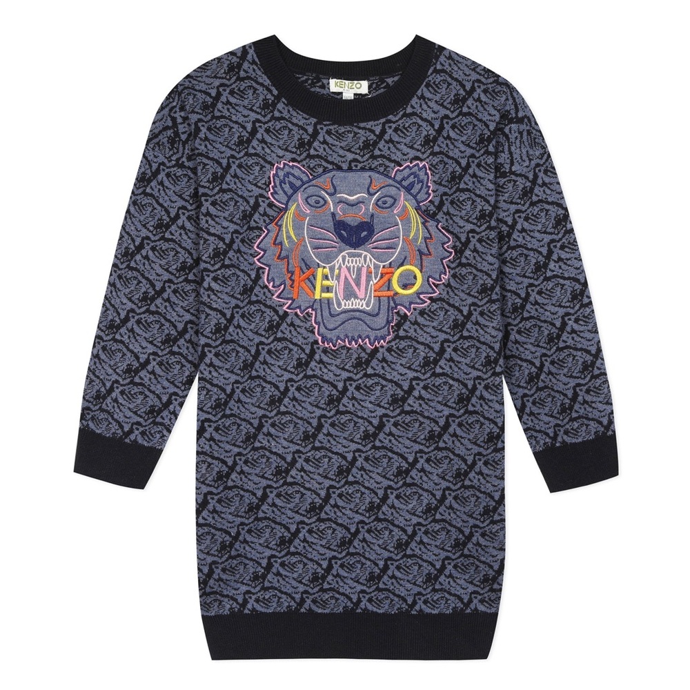 Kenzo kids CLASSIC TIGER LOGO SWEATSHIRT DRESS size 8